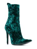 crushed velvet ankle boots