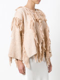 tassel fringed poncho