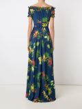 off-shoulder flared long dress