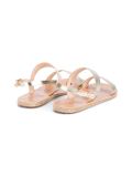 'Clio' metallic leather sandals