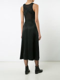 bustier detail midi dress