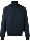 buttoned bomber jacket