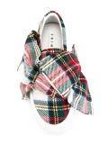 plaid slip-on sneakers