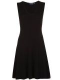 v neck flare dress