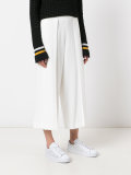front pleat cropped trousers
