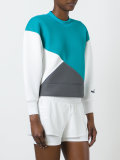 neoprene colour block sweatshirt