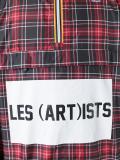 front logo checked jacket