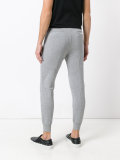 ribbed multi-zip track pants