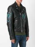 scorpion patches biker jacket