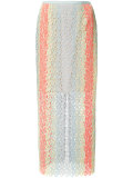 open weave striped skirt