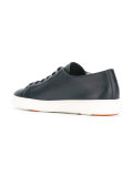 grained lace up trainers  