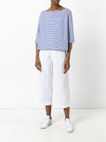 striped round neck top