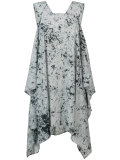 spot marble trapeze dress