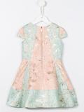 two-tone cloqué dress