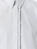 ruffle-trim striped shirt