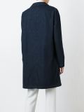 denim A-line coat