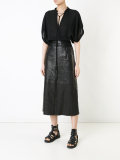 midi leather skirt 
