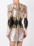 embroidered glass mini dress