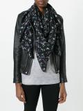 large Fleurs printed scarf