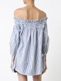 striped off-shoulder blouse