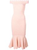 off-shoulders fitted dress