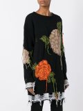 floral intarsia oversized jumper