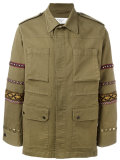 embroidered sleeve field jacket 