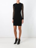 cut-off sleeve detailing dress
