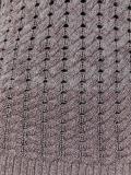 V-neck open knit jumper