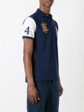 multi patched polo shirt 