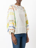 printed sleeves blouse 
