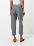 cropped pinstriped trousers