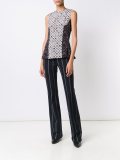 pinstripe flared trousers