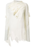 draped asymmetric blouse 