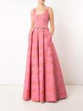 floral jacquard gown