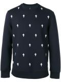 fleur-de-lis embroidered sweatshirt