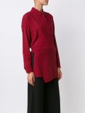 checked wrap-style shirt 