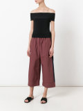 flared cropped trousers