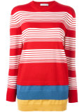 layered striped jumper