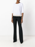 ruffled trim T-shirt