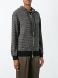 metallic hooded cardigan 