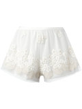 embroidered flower shorts 