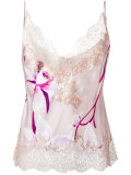 Orchidée print Décolleté camisole