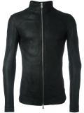 high neck leather jacket