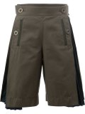 side pleat shorts