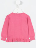 ruffle hem cardigan