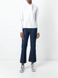 tied neck shirt