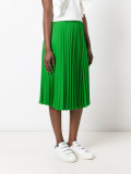 mid-length pleated skirt