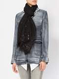 sequin fringed scarf