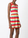 striped flared knit dress